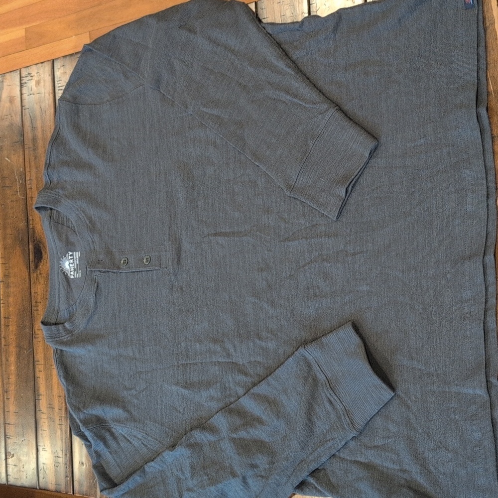 Faherty slub Henley graphite